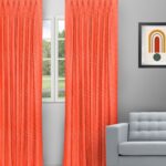 Swizz - Tangerine Custom Curtains