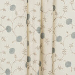 Embroidered Pecan - Dew Ripple Fold Drapes