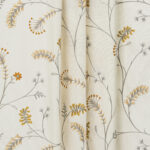 Embroidered Silvy - Copper Ripple Fold Drapes