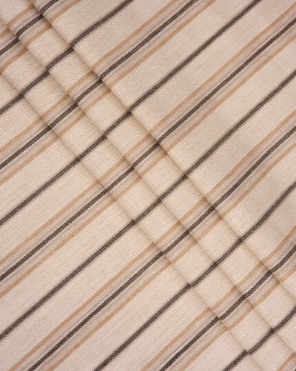 French Stripes - Stone Custom Curtains