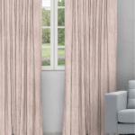 Almond - Misty Rose Color Ripple Fold Drapes