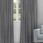 Colonial - Slate Color Ripple Fold Drapes
