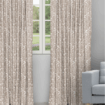Floral Athena - Greystone Ripple Fold Drapes