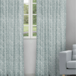 Floral Athena - Sky Ripple Fold Drapes