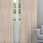Floral Athena - Vanilla Ripple Fold Drapes