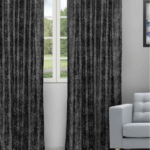 Only - Black/Gray Ripple Fold Drapes