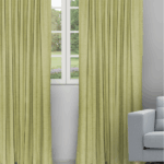 Sand Texture - Olive Green Ripple Fold Drapes