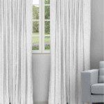 Sand Texture - Snow White Ripple Fold Drapes