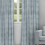 Textured Ambro - Blue Bell Ripple Fold Drapes