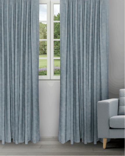 Textures of Italy - Antique Blue Ripple Fold Drapes