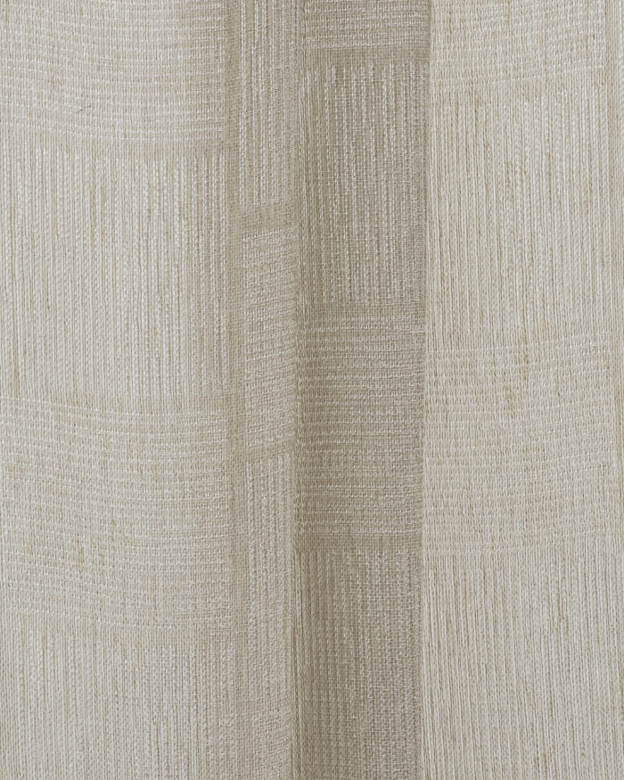 Buffalo Striped Semi Sheer Fabric Swatch- Sand - Image 1