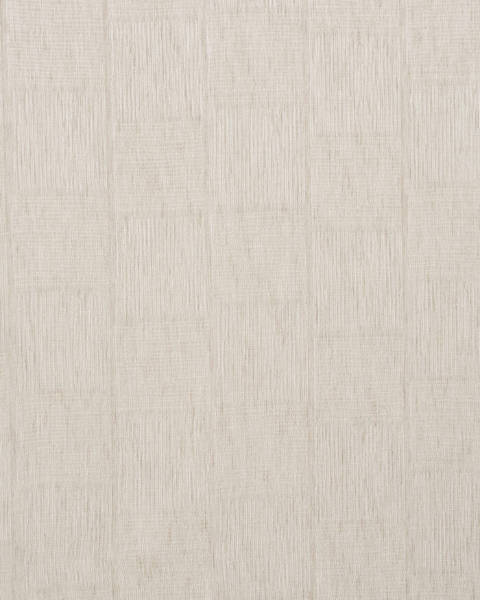 Buffalo Striped Sheer - Beige - Regular Buffalo Striped Sheer Fabric Swatch- Beige - Image 2