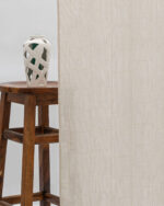 Buffalo Striped Sheer Ripple Fold Curtains- Oatmeal