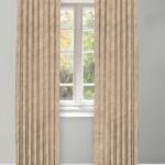 Classic Houndstooth - Camel Ripple Fold Drapes