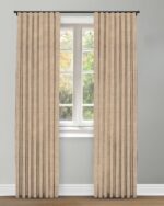 Classic Houndstooth - Camel Ripple Fold Drapes