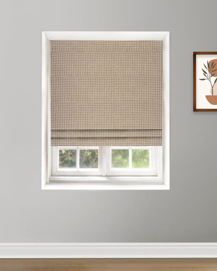 Classic Houndstooth - Camel Roman Shades - Image 1
