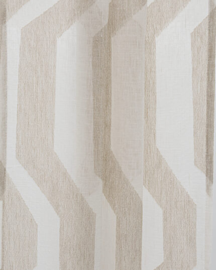 Cosmo Striped Sheer Fabric Swatch- Beige