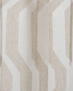 Cosmo Striped Semi Sheer Ripple Fold Curtains- Beige - Image 2