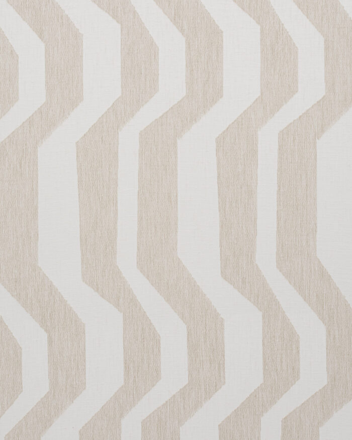 Cosmo Striped Semi Sheer - Beige - Regular Cosmo Striped Semi Sheer Ripple Fold Curtains- Beige - Image 3