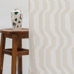 Cosmo Striped Semi Sheer Curtains - Natural