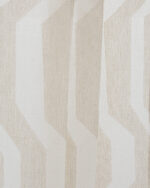 Cosmo Striped Semi Sheer Ripple Fold Curtains - Natural - Image 2
