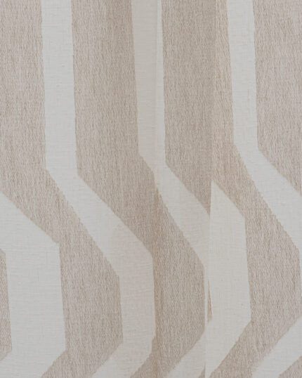 Cosmo Striped Semi Sheer Fabric Swatch - Sand