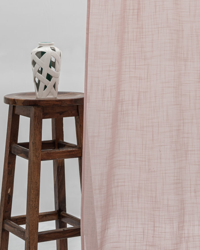 Lush Linen Sheer Curtains - Blush - Image 1