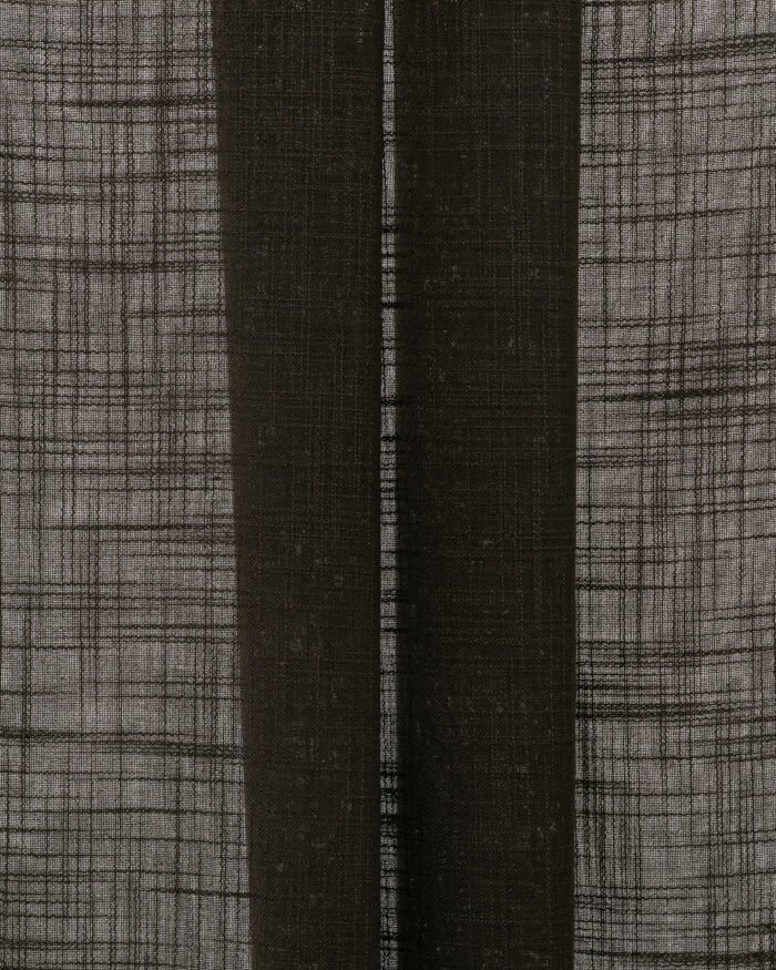 Lush Linen Sheer Fabric Swatch - Coffee - Image 1
