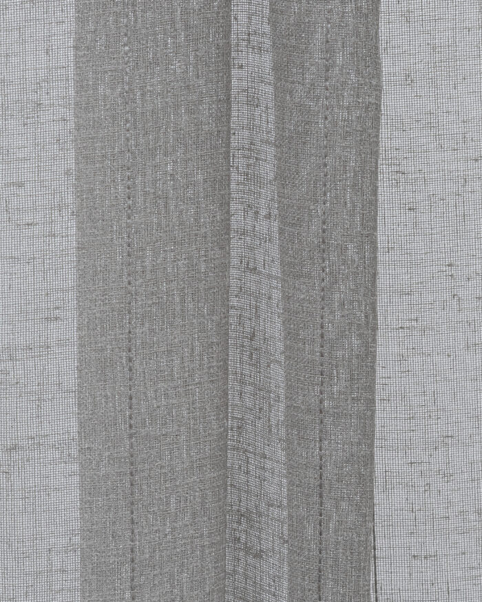 Mercer Striped Sheer Curtains- Gray - Image 2