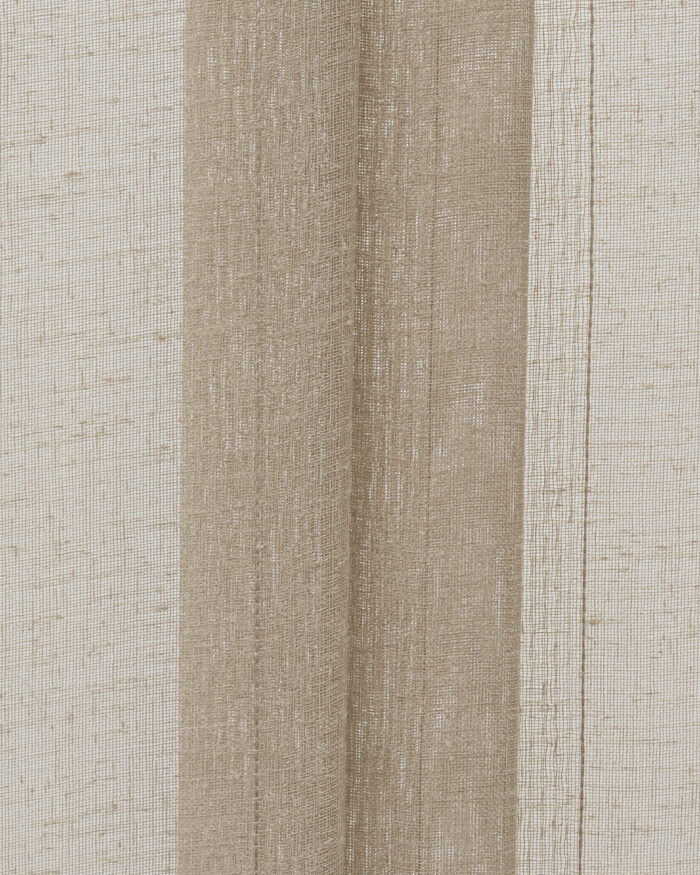 Mercer Striped Sheer Curtains- Mocha - Image 2