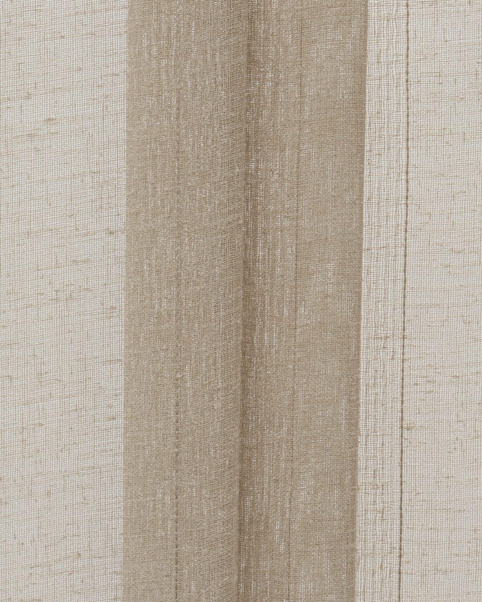 Mercer Striped Sheer Curtains- Mocha - Image 2