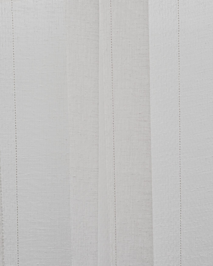 Mercer Striped Sheer Curtains - Snow - Image 2