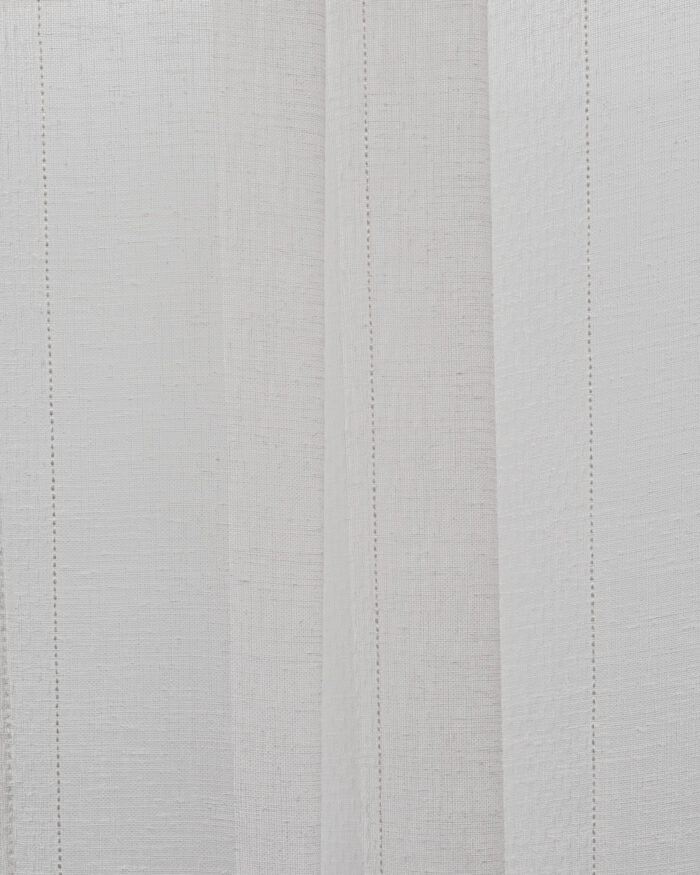 Mercer Striped Sheer Curtains - Snow - Image 2