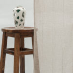 Mercer Striped Sheer Curtains- Taupe