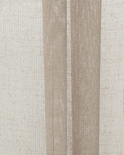 Mercer Striped Sheer Roman Shades - Taupe