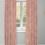 Classic Houndstooth - Rose Ripple Fold Drapes