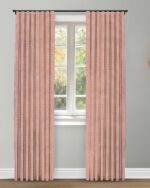 Classic Houndstooth - Rose Ripple Fold Drapes