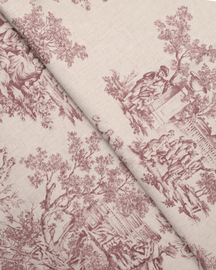 French Toile - Misty Rose Roman Shades - Image 3