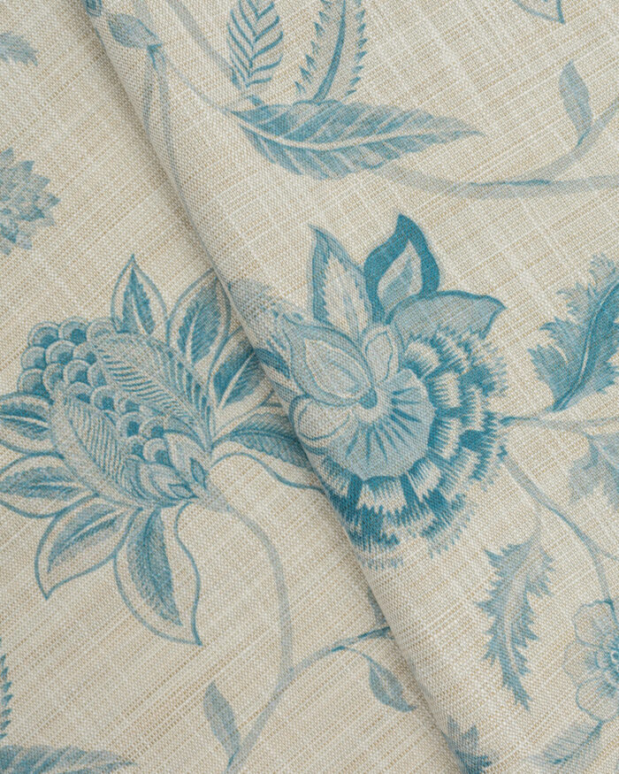 Blooming Spring - Linen Blue Roman Shades - Image 2
