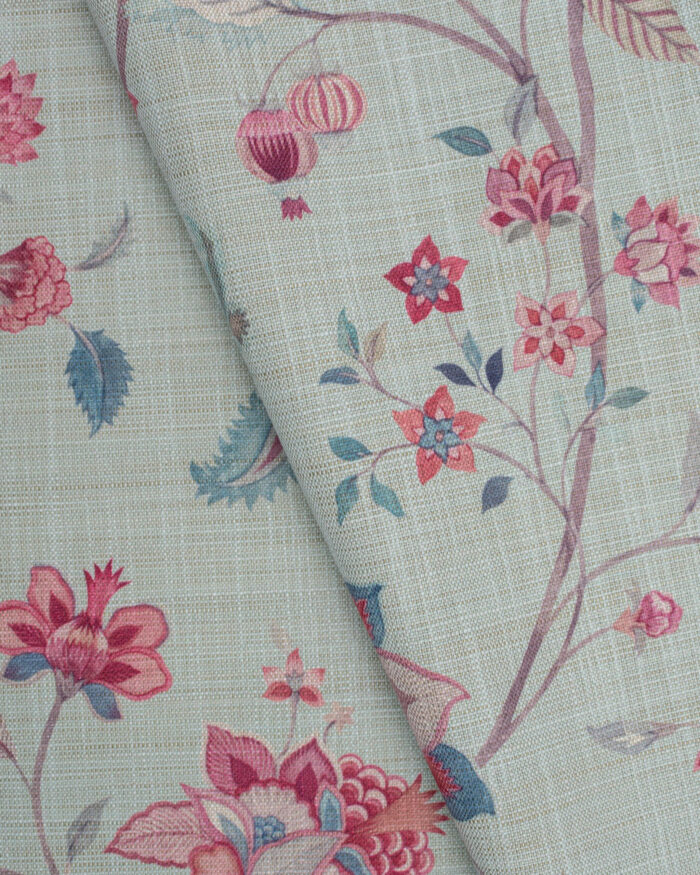 Blooming Spring - Rosy Aqua Roman Shades - Image 4