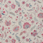 Blooming Spring - Pink Linen Fabric Swatch