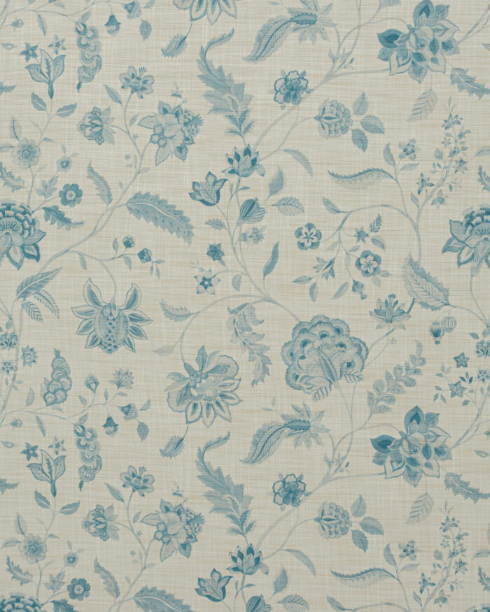 Blooming Spring - Linen Blue Roman Shades - Image 4