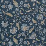 Blooming Spring - Navy Blue Fabric Swatch