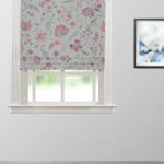 Blooming Spring - Rosy Aqua Roman Shades