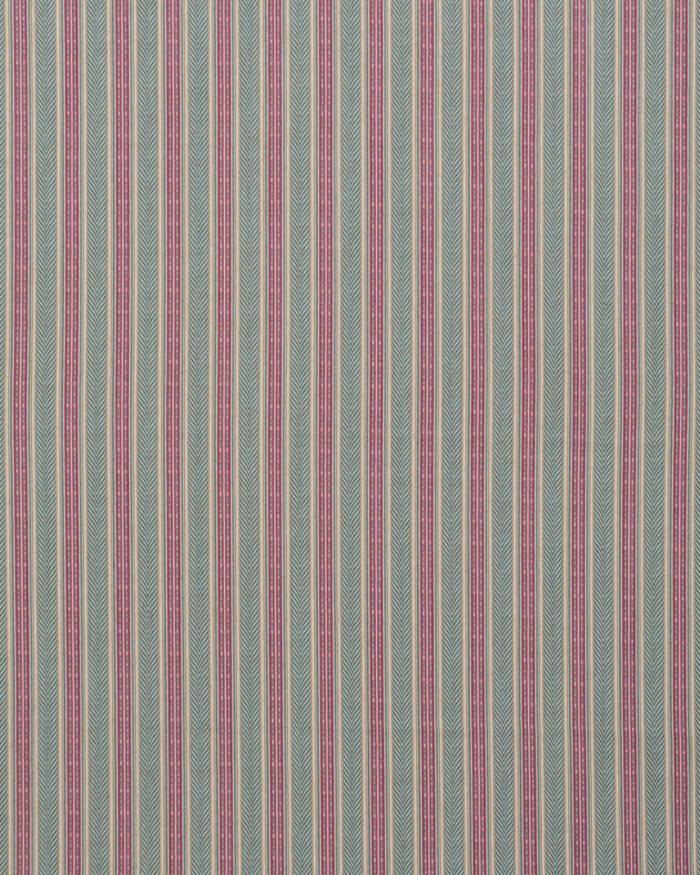 Boardwalk Stripe - Rosy Teal Roman Shades - Image 4