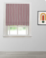 Boardwalk Stripe - Burgundy Roman Shades