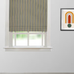 Boardwalk Stripe - Emerald Green Roman Shades