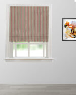 Boardwalk Stripe - Rusty Clay Roman Shades