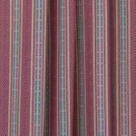 Boardwalk Stripe - Burgundy  Ripple Fold Drapes