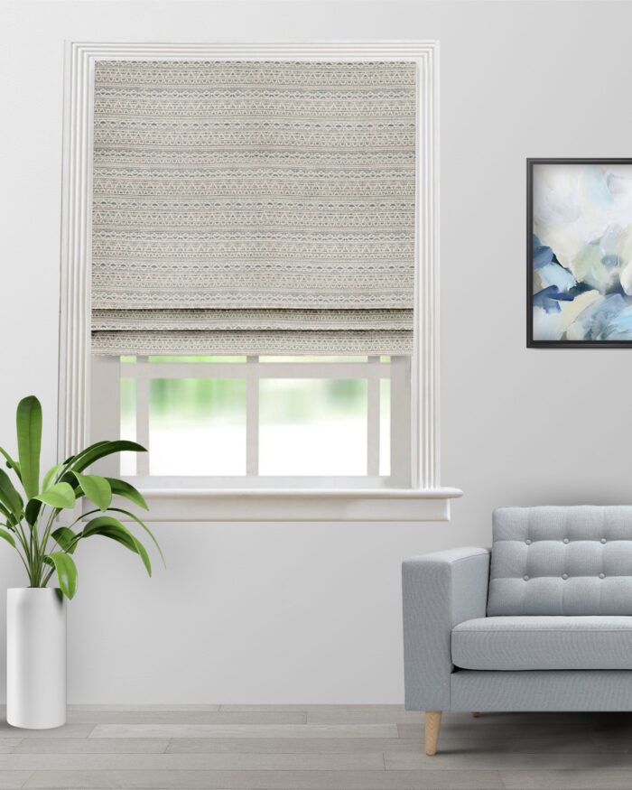 Boho-Drapery-Pine-Roman-Shade-image-scaled-1.jpg Boho Drapery - Pine Color Roman Shades - Image 3
